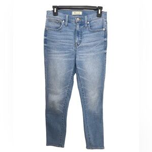 Madewell Hi Rise Skinny Crop Blue Jeans Distressed Size 26